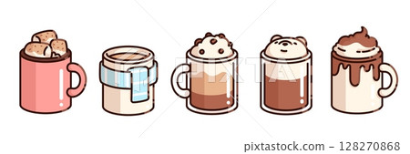 Christmas holiday coffee cup set Christmas holiday coffee cup set 128270868