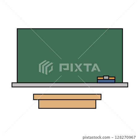 School blackboard and desk 128270967