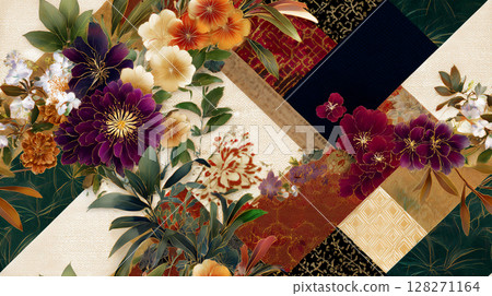 Seamless kimono pattern 128271164