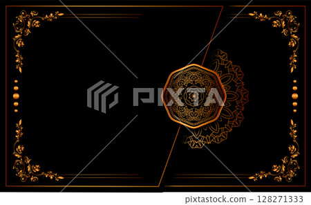 invitation card design mandala ornament background invitation card design mandala ornament background 128271333