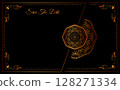 save the date invitation card floral ornament background 128271334