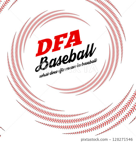 DFA Baseball. Baseball Stitch Swirl. Vector illustration on white DFA Baseball. Baseball Stitch Swirl. Vector illustration on white 128271546