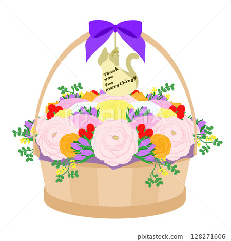 禮物_花籃插圖 禮物_花籃插圖 128271606