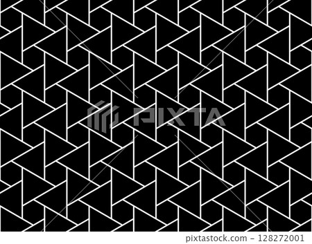 The geometric pattern with lines. Seamless vector background. White and black texture. Graphic modern pattern. Simple lattice graphic design. The geometric pattern with lines. Seamless vector background. White and black texture. Graphic modern pattern. Simple lattice graphic design. 128272001