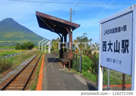 【鹿兒島縣】薩摩開聞岳和日本最南端的車站（薩摩富士站和西大山站） 128272109