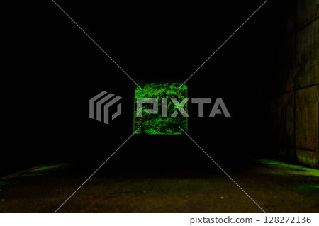 Glowing tunnel in the dark 128272136