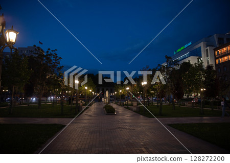 Yerevan Armenia 02 may 2023: streets of Yerevan at night Yerevan Armenia 02 may 2023: streets of Yerevan at night 128272200