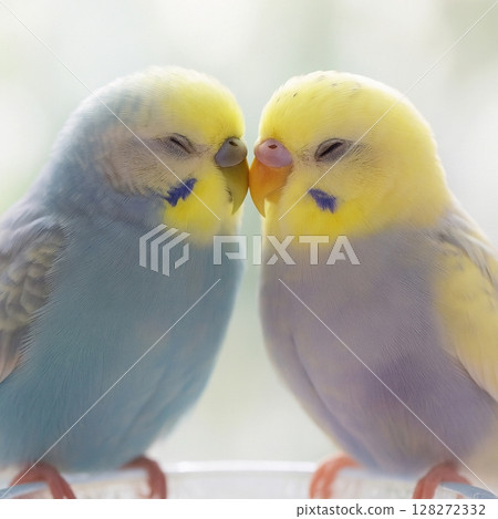 虎皮鸚鵡相處融洽 128272332