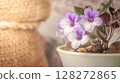 Nature background image. Close-up of flower and Vintage tone color scheme. flowers of sinningia tree. Selective focal and Space on the side for text entry. 128272865