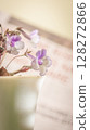 Nature background image. Close-up of flower and Vintage tone color scheme. flowers of sinningia tree. Selective focal and Space on the side for text entry. 128272866