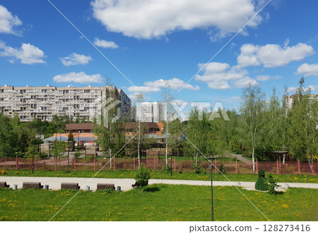 Zelenograd - administrative district of Moscow, city landscape, Russia Zelenograd - administrative district of Moscow, city landscape, Russia 128273416