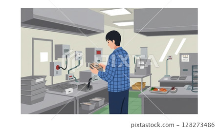 食品工廠參觀：檢查生產線的安全性和效率 128273486