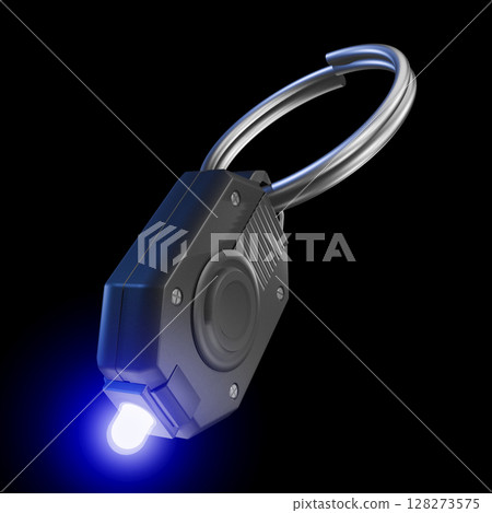 迷你燈、鑰匙燈、手電筒、LED燈、迷你閃光燈、黑色背景 128273575