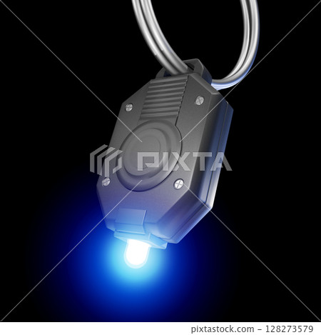迷你燈、鑰匙燈、手電筒、LED燈、迷你閃光燈、黑色背景 迷你燈、鑰匙燈、手電筒、LED燈、迷你閃光燈、黑色背景 128273579