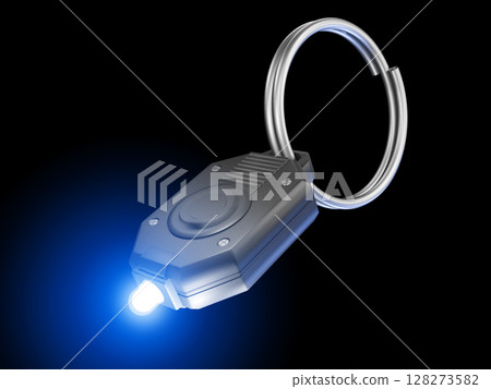 迷你燈、鑰匙燈、手電筒、LED燈、迷你閃光燈、黑色背景 迷你燈、鑰匙燈、手電筒、LED燈、迷你閃光燈、黑色背景 128273582