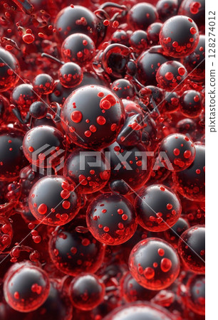 photo 3d render of a medical background with blood 128274012