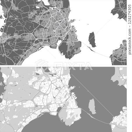 Layered editable vector illustration outline of Copenhagen,Denmark. Layered editable vector illustration outline of Copenhagen,Denmark. 128274305