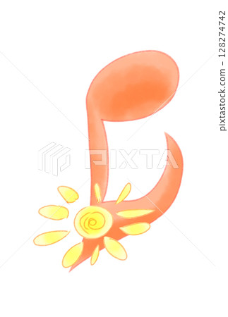 Musical note with sun Musical note with sun 128274742