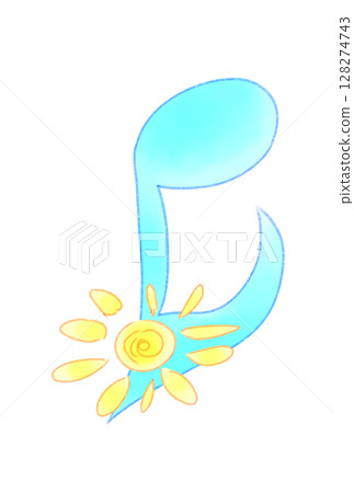 Musical note with sun Musical note with sun 128274743