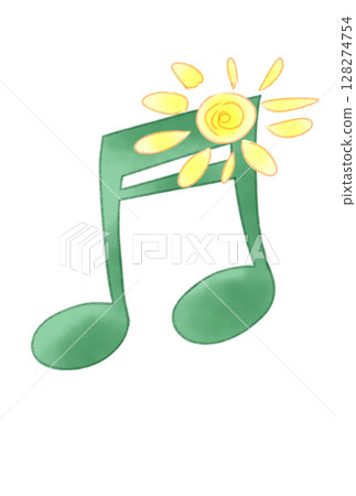 Musical note with sun Musical note with sun 128274754