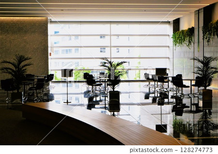 An empty floor that is very bright with natural light. 128274773