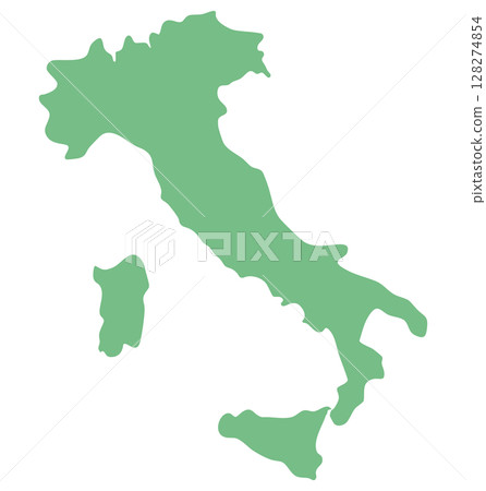 Simple illustration of a map of Italy (silhouette style) 128274854