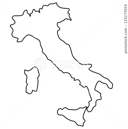 義大利地圖輪廓圖（簡單設計） 128274858