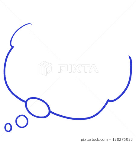 Oval speech bubble material (blue) Oval speech bubble material (blue) 128275053