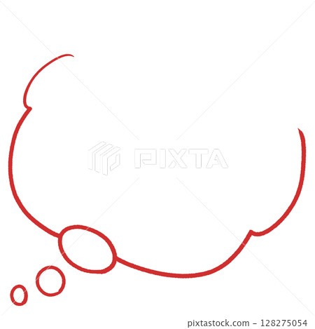 Oval speech bubble material (red) Oval speech bubble material (red) 128275054