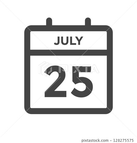 July 25 Calendar Day or Calender Date for Deadlines or Appointment 128275575