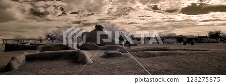 Panorama Casa Grande National Monument Infrared Sepia Tone 128275875