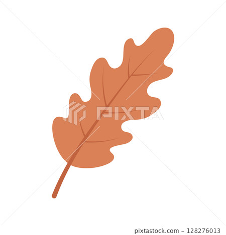 Autumn oak leaf. Vector illustration isolated for design or decoration, printing Autumn oak leaf. Vector illustration isolated for design or decoration, printing 128276013