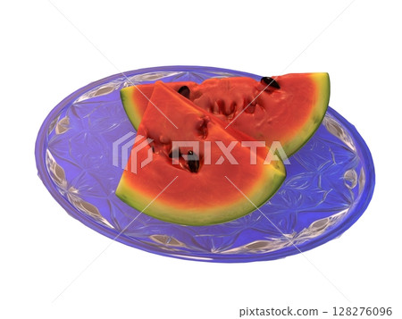 Cut summer watermelon to prevent heat stroke 128276096