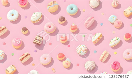 Colorful sweets pattern 128276487
