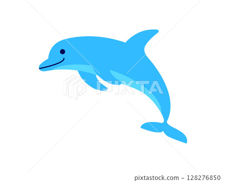 海豚海藍色海豚插圖 128276850