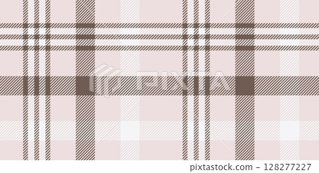 A seamless light pink and brown tartan plaid pattern with soft, elegant tones, perfect for feminine textiles, minimalist decor, and stylish designs 128277227
