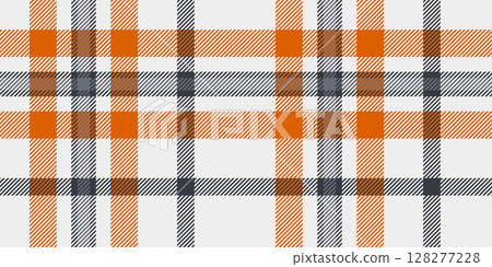A seamless orange, gray, and white plaid pattern with clean lines and bright accents, ideal for modern designs, textiles, and seasonal decor. A seamless orange, gray, and white plaid pattern with clean lines and bright accents, ideal for modern designs, textiles, and seasonal decor. 128277228