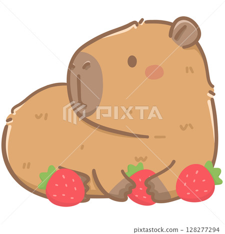 Cute capybara  128277294