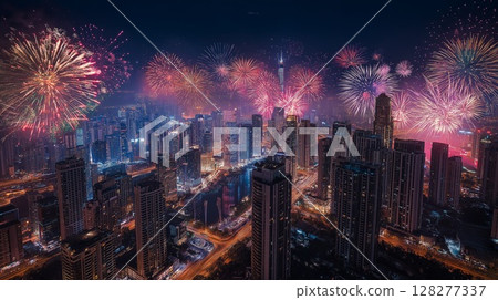 璀璨大都會的節慶氣氛與活力 128277337