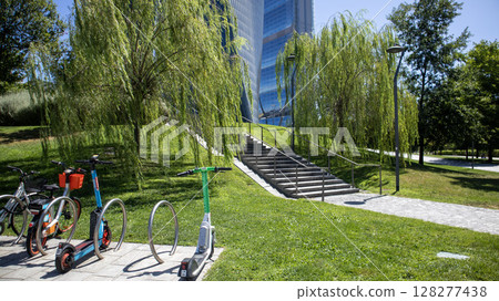 Milan modern district citylife image of design and fashion of the city Milan modern district citylife image of design and fashion of the city 128277438