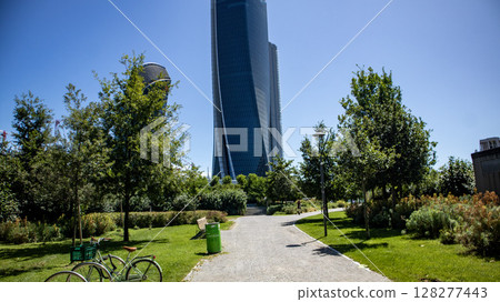 Milan modern district citylife image of design and fashion of the city 128277443