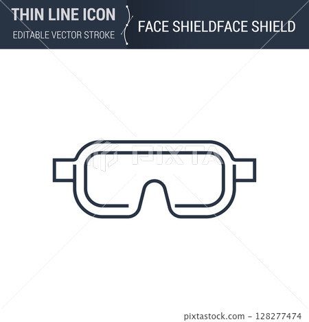 Icon of a Face Shield Icon of a Face Shield 128277474