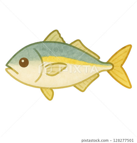 [Sea creatures] Illustration of horse mackerel 128277501
