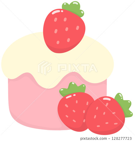 Capybara with strawberry  128277723