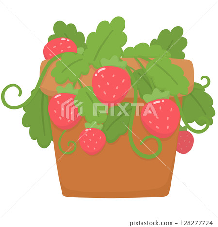 Capybara with strawberry  128277724