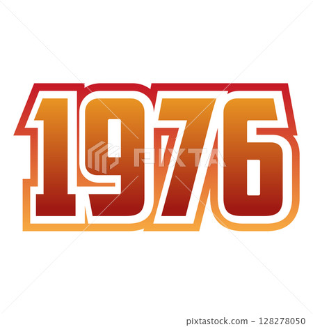 Vintage 1976 retro-style typography for T-shirts, stickers, posters 128278050