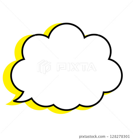 Simple speech bubble illustration - Fluffy Simple speech bubble illustration - Fluffy 128278301