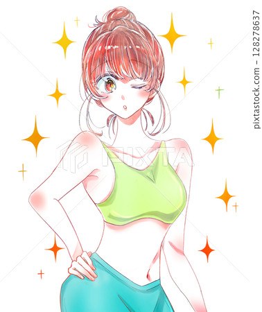 Healthy woman, small mouth Healthy woman, small mouth 128278637