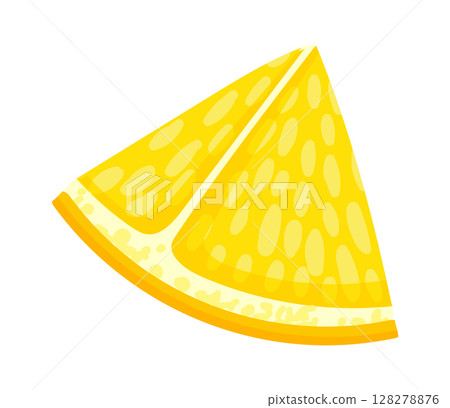 Freshly cut orange slice displaying its vibrant color, juicy texture, and overall appeal, perfect for representing health, vitamin C, or citrus fruit 128278876