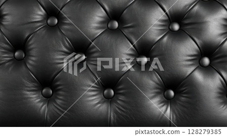 Capture the texture, Luxurious Black Leather Upholstery for Elegant Design Projects 128279385